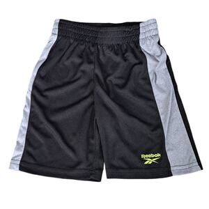 NWT Reebok Boys  Black Gray Athletic Sport Shorts Size 5